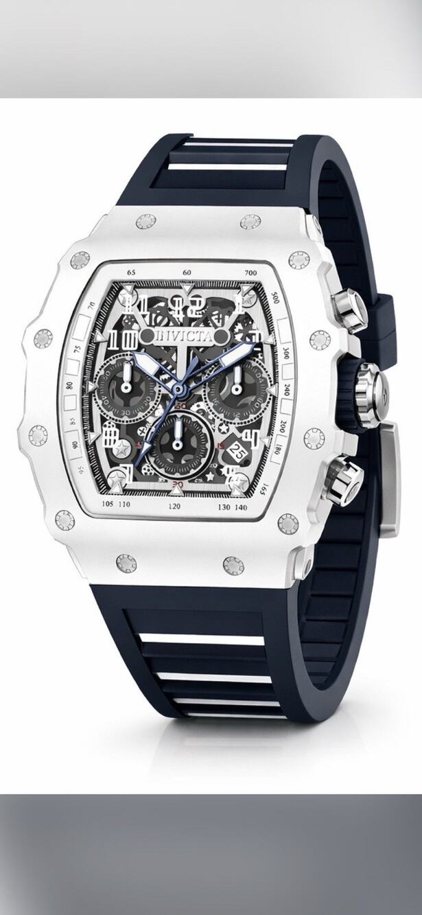 Invicta Racing Moonlight - Nitro Gen Men's Watch 43mm 69703 Silver W/Blue New